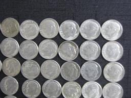 roll of 50 US silver dimes