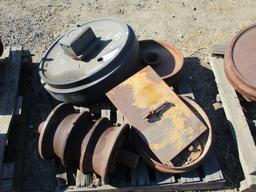 Lot Of Misc Parts & New Excavator Idler Wheel