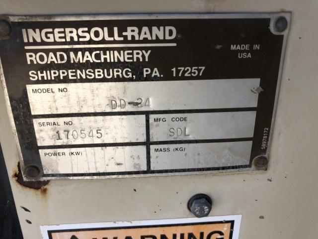 2002 Ingersoll-Rand DD24 Tandem Vibratory Roller,