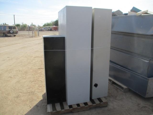 (2) 6' Tall Metal Cabinets,