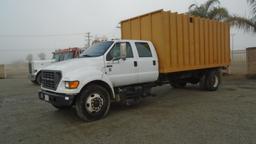 2003 Ford F650 SD S/A Crew-Cab Chipper Truck,