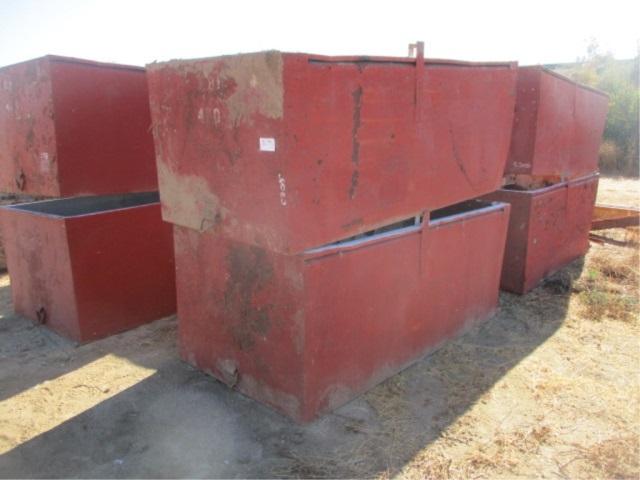 (2) 8' x 4' x 3' 2" Metal Dump Bins