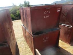 (2) 8' x 4' x 3' 2" Metal Dump Bins