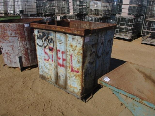 Metal Bin W/Fork Holes