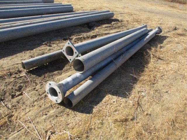 (7) Misc Size Galvanized Telephone Poles