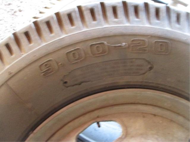 Metal Tire Rack W/(17) Misc Rims & Tires,