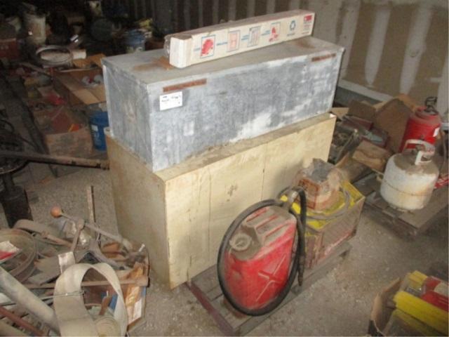 Lot Of Shop Metal Cabinet, Metal Tool Box,