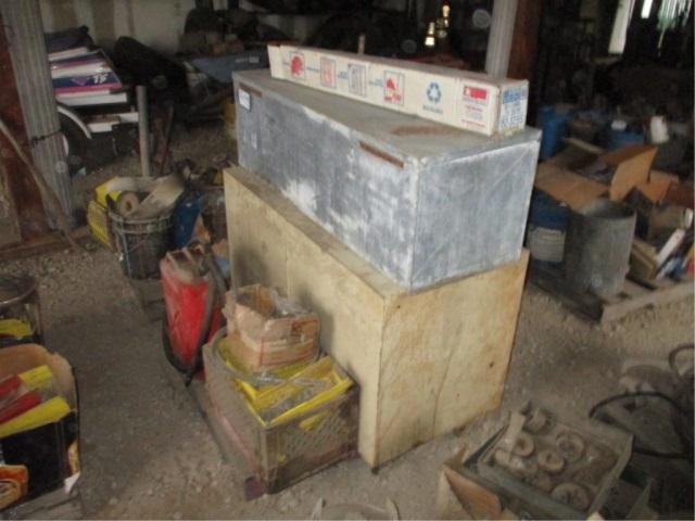 Lot Of Shop Metal Cabinet, Metal Tool Box,