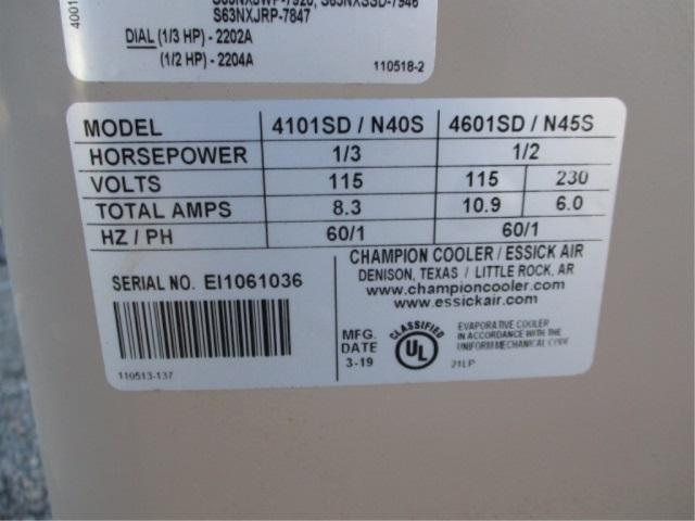 Lot Of 4600 CFM SD Evap Cooler