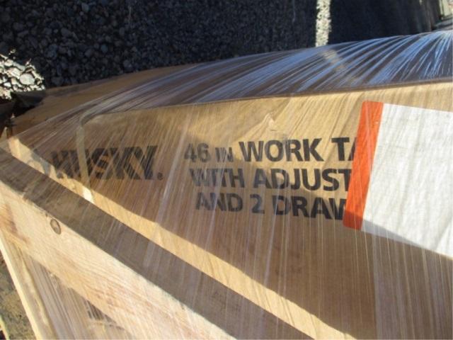 Lot Of 46" & 62" Husky Adjustable Work Table,