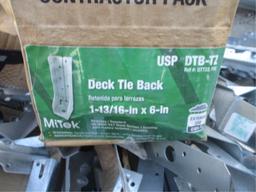 Pallet Of Joist Hangers, Deck Tie Back & Misc