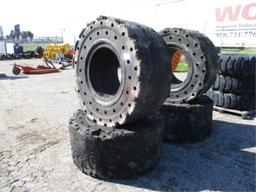 (4) Tong Yong 235-25/19.5 Cushion Rubber Tires