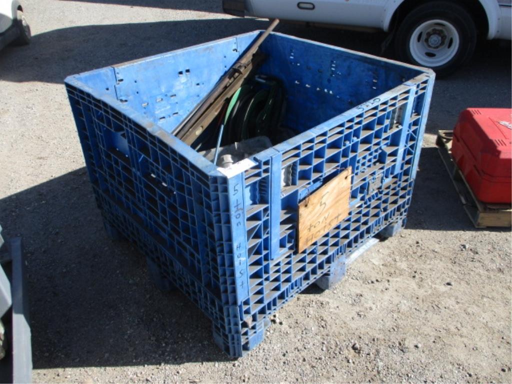 Plastic Crate Of Misc Items,