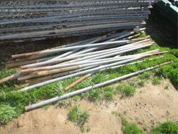 Lot Of (21) Chain Link Fence Section & (15) Posts,