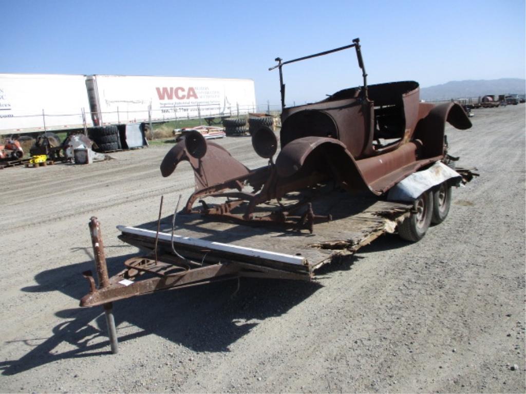 T/A Flatbed Trailer & Antique Car Body,