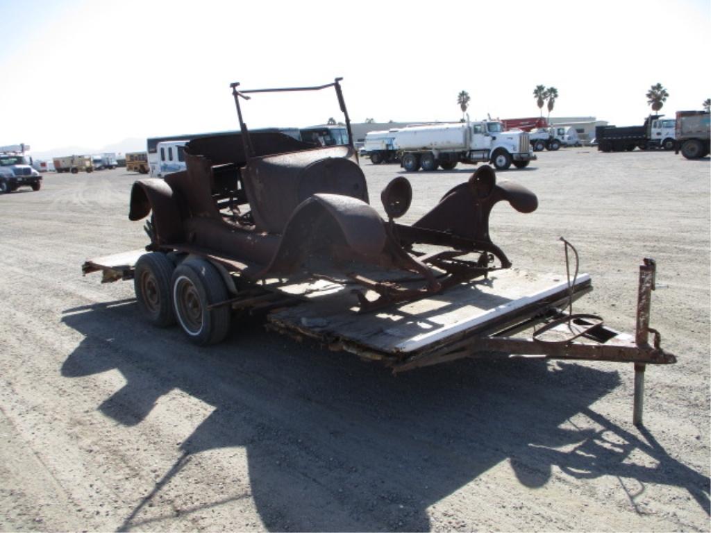 T/A Flatbed Trailer & Antique Car Body,