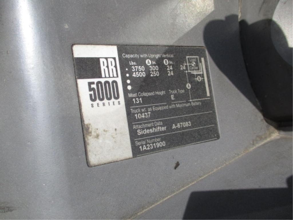 Crown RR5000 Stand-Up Narrow Aisle Forklift,