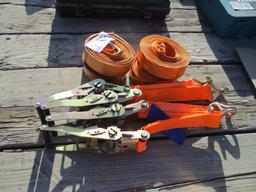 Lot Of (4) Ratchet Cargo Straps