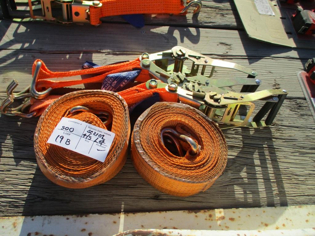 Lot Of (4) Ratchet Cargo Straps