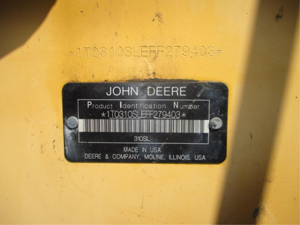 2015 John Deere 310SL Loader Backhoe,