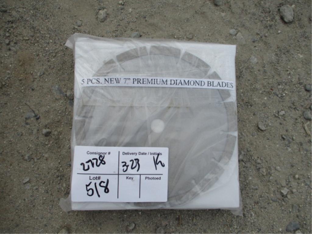 (5) Unused 7" Premium Diamond Blade