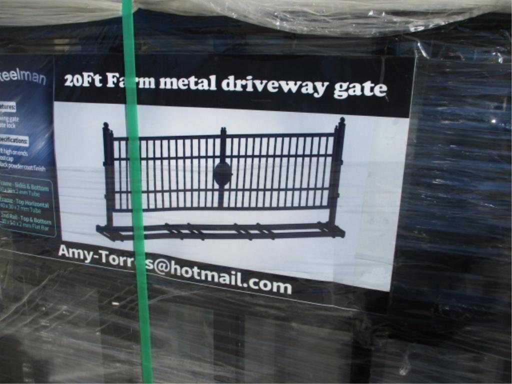 Unused Steelman 20' Farm Metal Driveway Gate