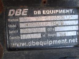 Unused DBE Pin-On Hydraulic Thumb Attachment,