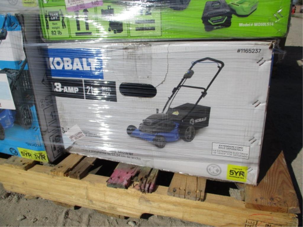 Pallet Of Lawn Mowers, Pressure Washers,