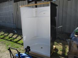 Fiberglass Plastic Stand-Up Shower