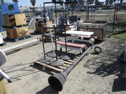 Lot Of Decorative Light Pole, Picnic Table,