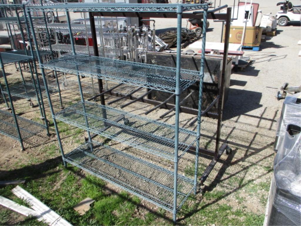 Rolling Metal Wire Rack & Metal Garden Rack