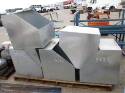 Lot Of (6) Aluminum Storage Bins