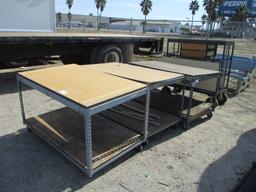 Lot Of (4) Tables On Wheels