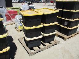 (6) Plastic Storage Bins W/Misc Items,