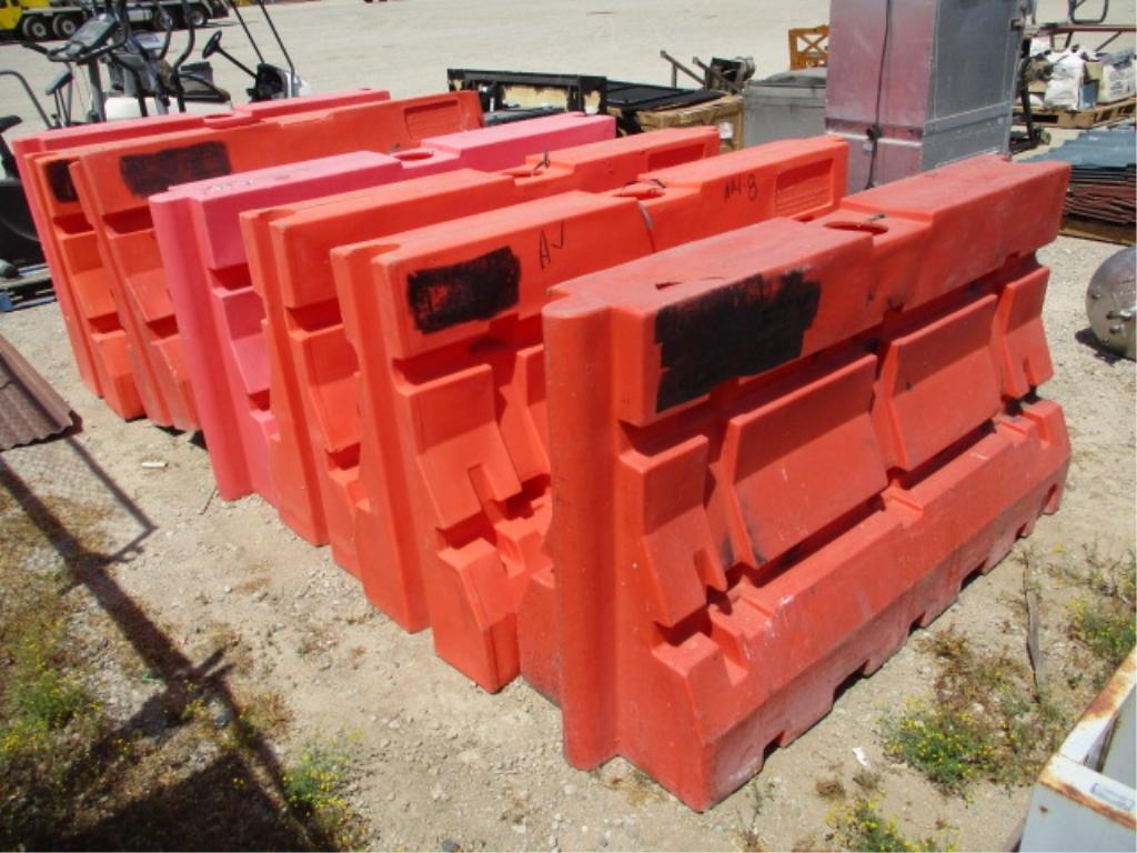 Lot Of (7) Armorcast Construction Poly Barricades