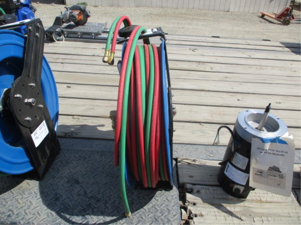 Lot Of Welding Hose Reel & Hose,