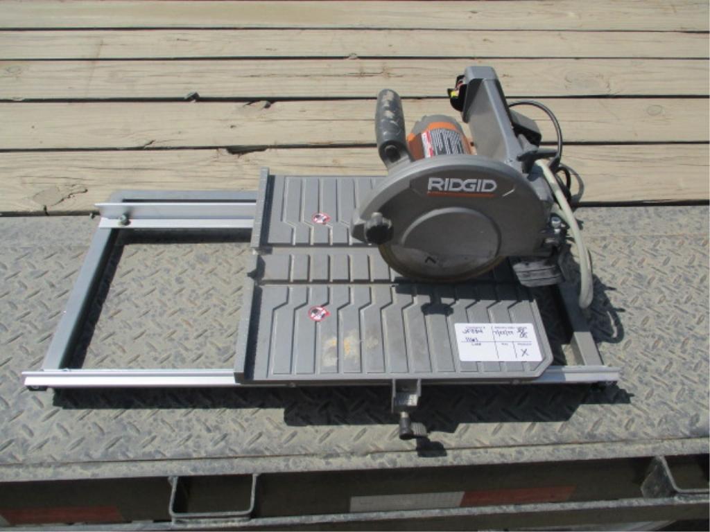 Lot Of Ridgid Wet Tile Saw