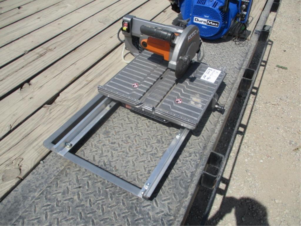 Lot Of Ridgid Wet Tile Saw