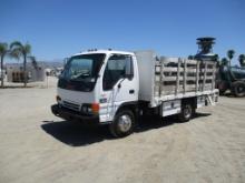 2003 GMC W4500 S/A Flatbed Stakebed Truck,