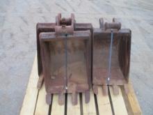 Lot Of 24", 18" & 16" Backhoe Tooth Buckets