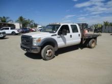 2013 Ford F550 XL SD Crew-Cab S/A Flatbed Truck,