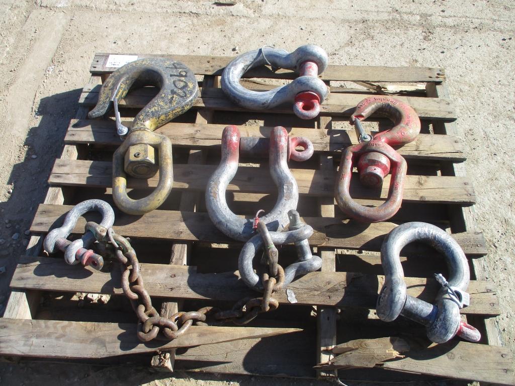 Lot Of Misc D-Ring Shackles, Hook & Chain