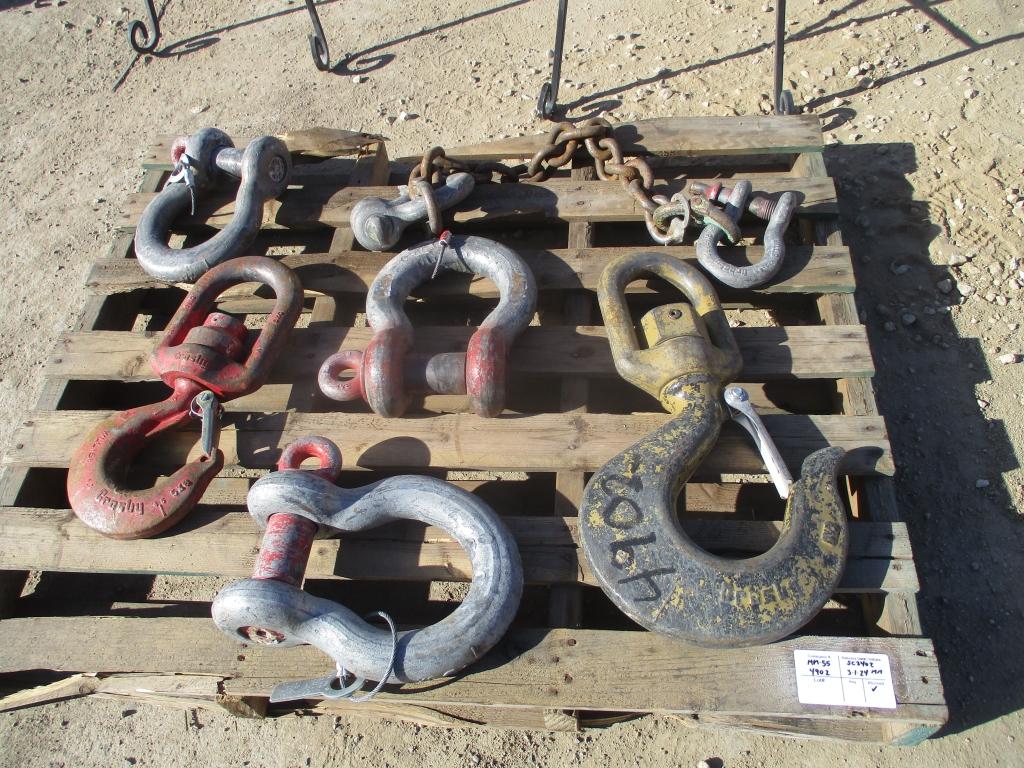 Lot Of Misc D-Ring Shackles, Hook & Chain