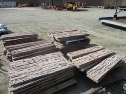 (6) Pallets Of Stackable Concrete Fence Panels,