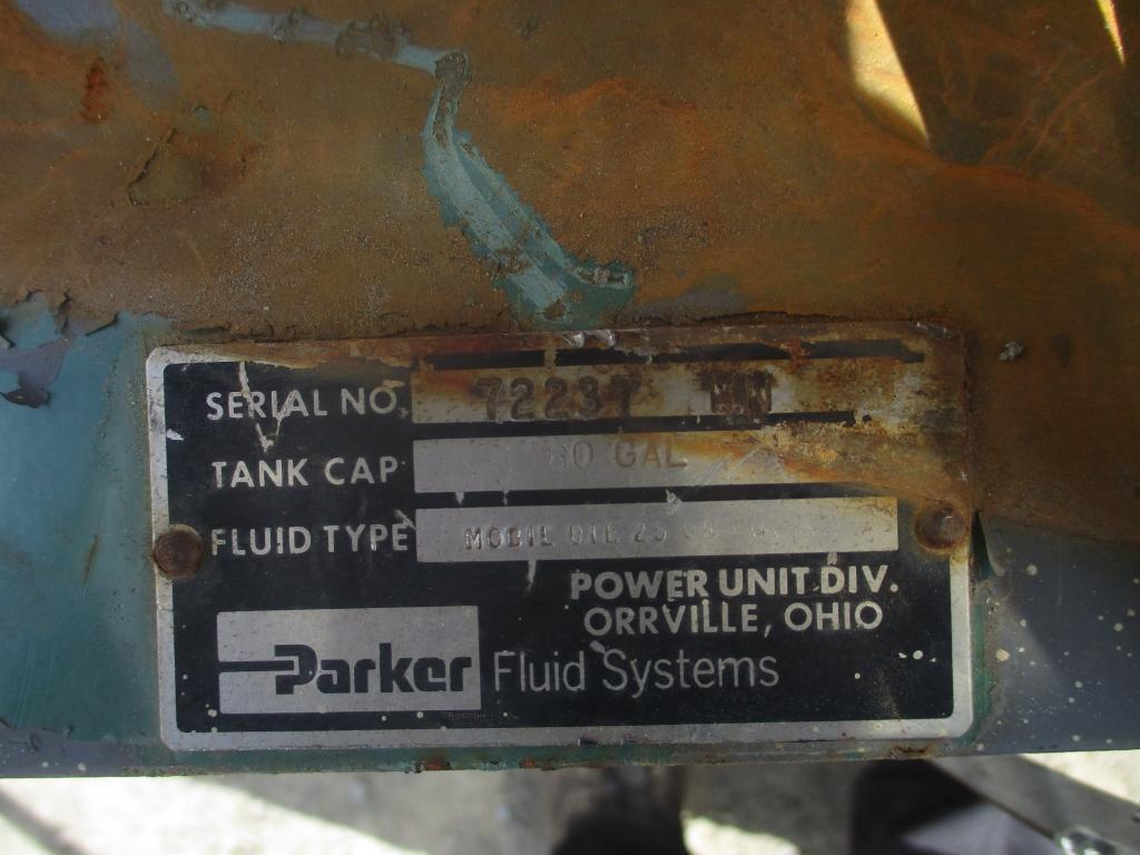 Lot Of Parker Hydraulic Power Unit,