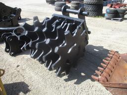 Lot Of 43" Excavator Compaction Wheel Attachment