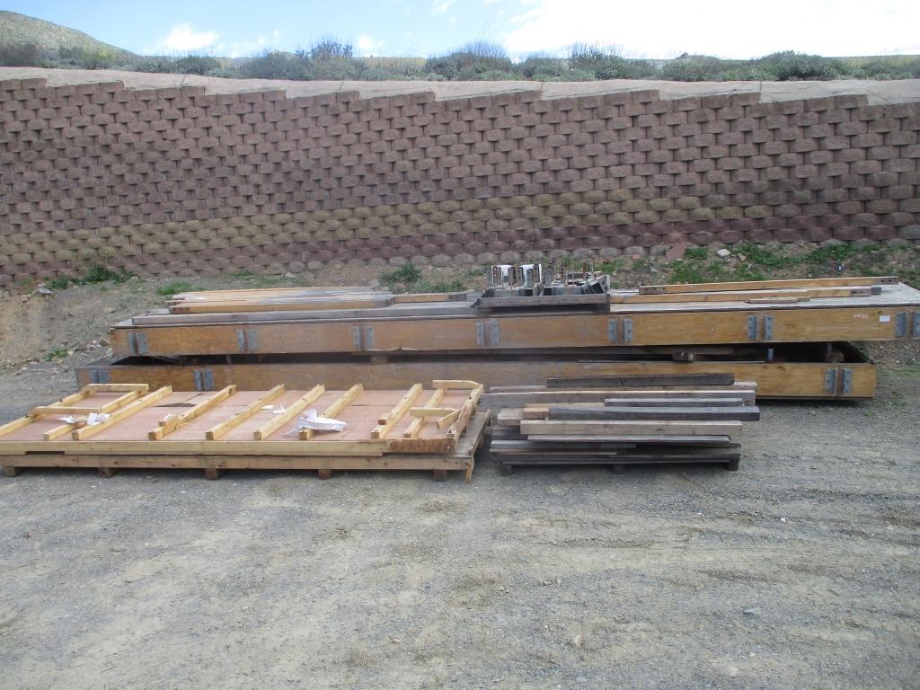 Lot Of (2) Wooden Platform Bridges, Misc Dunnage,