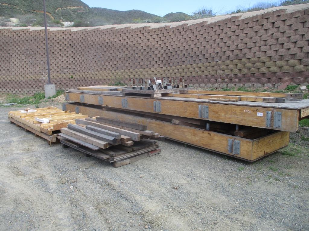 Lot Of (2) Wooden Platform Bridges, Misc Dunnage,