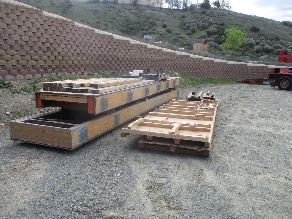 Lot Of (2) Wooden Platform Bridges, Misc Dunnage,