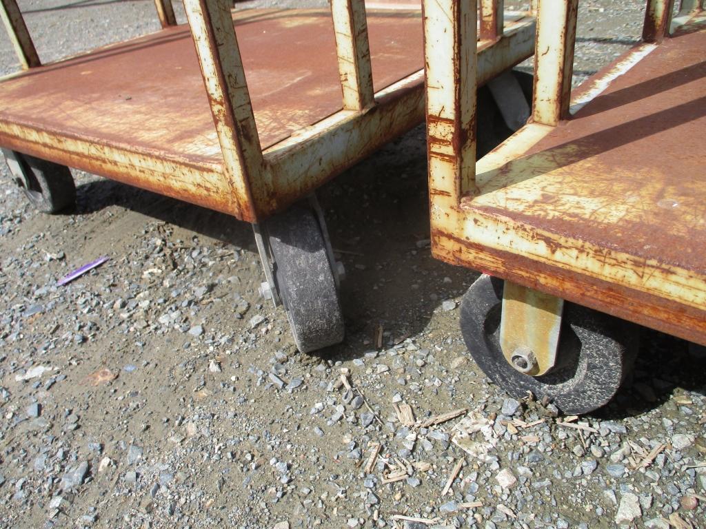 Lot Of (2) Rolling Lumber Carts